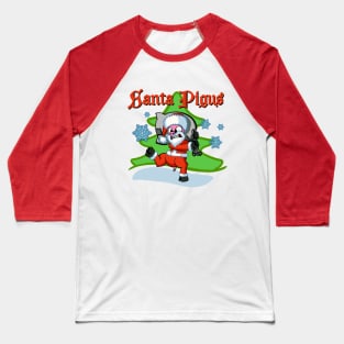 Santa Piggus (red) Baseball T-Shirt